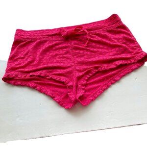 JOE BOXER Pink Lace Boy Shorts with Drawstring – Women’s Medium